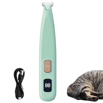 Electric Dog Paw Trimmer Digital Display Dual Speed Pet Groomer-Green