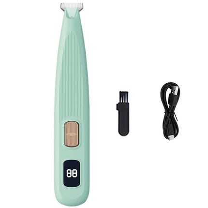 Electric Dog Paw Trimmer Digital Display Dual Speed Pet Groomer-Green