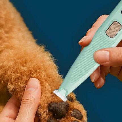Electric Dog Paw Trimmer Digital Display Dual Speed Pet Groomer-Green