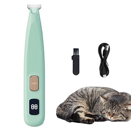Electric Dog Paw Trimmer Digital Display Dual Speed Pet Groomer-Green