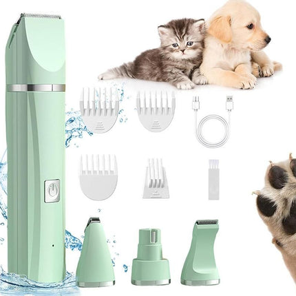 Professional Pet Cat Dog Clipper Grooming Kit Pet Hair Trimmer Electric Shaver-White