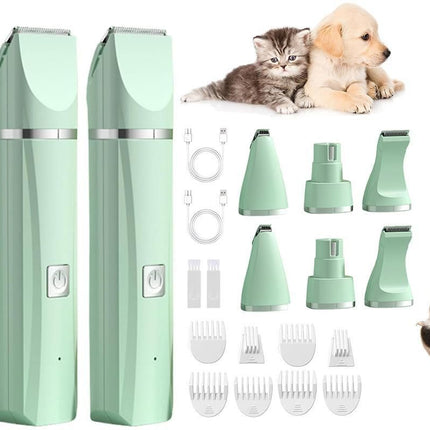 Professional Pet Cat Dog Clipper Grooming Kit Pet Hair Trimmer Electric Shaver-White
