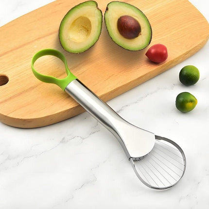3-in-1 Stainless Steel Avocado Prep Tool, Slicer Pitter Scoop Fruit Gadget