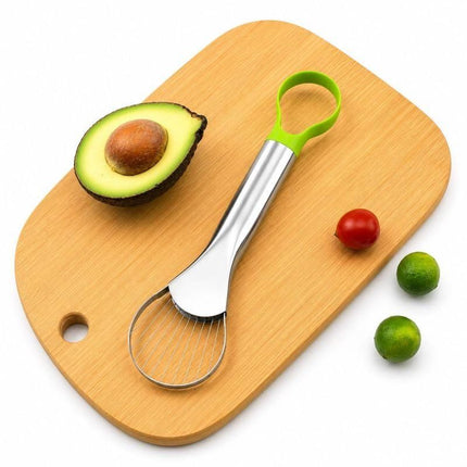 3-in-1 Stainless Steel Avocado Prep Tool, Slicer Pitter Scoop Fruit Gadget