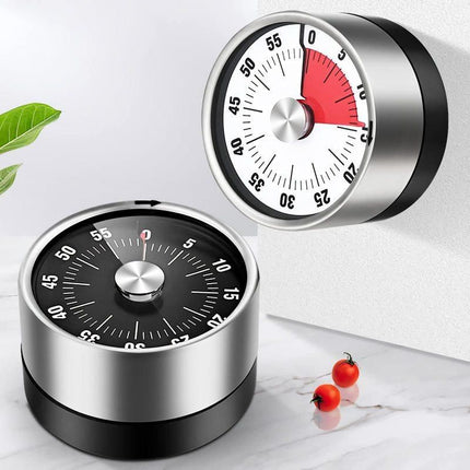 Stainless steel mechanical timer kitchen countdown timer portable mechanical timer red