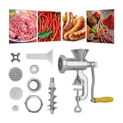 Hand Sausage Filler Maker Manual Kitchen Meat Grinder Mincer Stuffer Table
