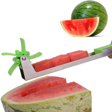 Watermelon Windmill Cutter - Stainless Steel Slicer - Green