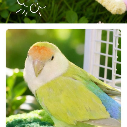 Thick Fleece Warm Heated Bird Perch Stand Winter Foot Warmer Toy for Parakeets Lovebirds