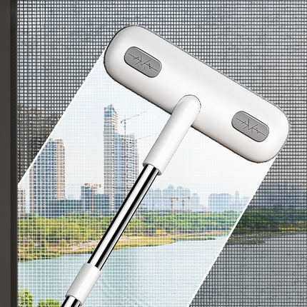 Extendable Window Screen Cleaning Brush , Wet Dry Use Screen Wiper for High-rise Window Carpet Sofa Pet Hair Cleaning