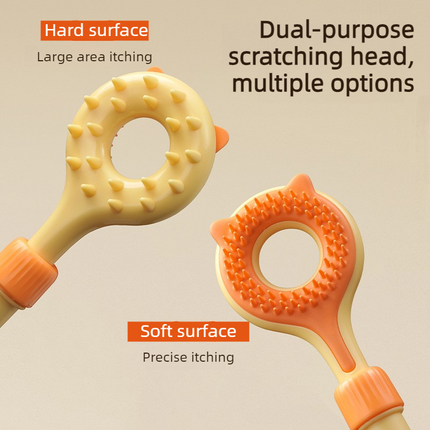 3-in-1 Retractable Pet Scratching Stick, Double-Sided Cat Massage Comb for Cat Grooming—Green