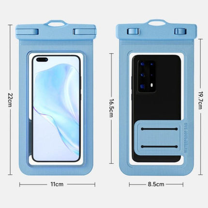 Single-Hand Selfie Phone Waterproof Pouch, High-Sensitivity Touch Screen, for Snorkeling and Surfing—White