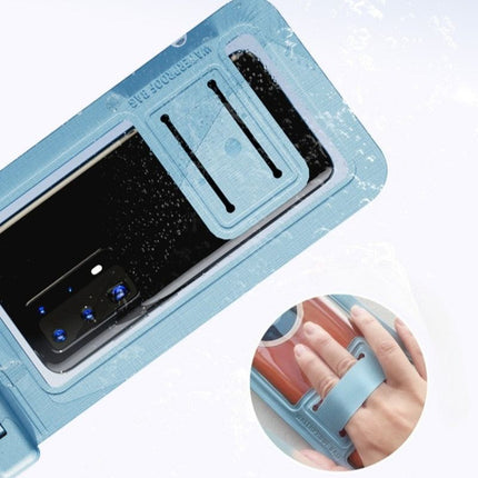 Single-Hand Selfie Phone Waterproof Pouch, High-Sensitivity Touch Screen, for Snorkeling and Surfing—Navy Blue