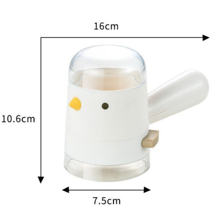 Quantitative Salt Shaker, Press-Type Seasoning Bottle, Dustproof and Moisture-Proof Kitchen Spice Container—White