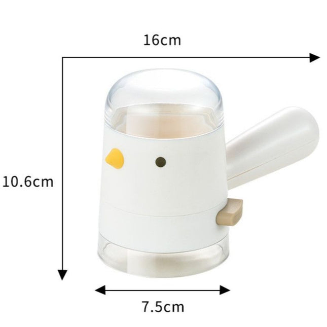 Quantitative Salt Shaker, Press-Type Seasoning Bottle, Dustproof and Moisture-Proof Kitchen Spice Container—White