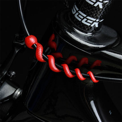 Bicycle Brake Shift Cable Housing Spiral Wound Bike Gear Brake Outer Tube Replacement Accessory-red