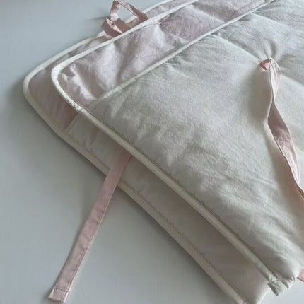 1PC Ballet Pink Bow Quilted Laptop & Tablet Sleeve – Fits 11-inch – White