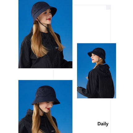 Unisex Quick-Dry Waterproof Bucket Hat – Outdoor Sun Protection Hat for Men & Women – Navy Blue