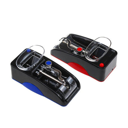 Electric Automatic Cigarette Rolling Machine Portable Tobacco Injector Roller with Power Adapter & Cleaning Tools-red