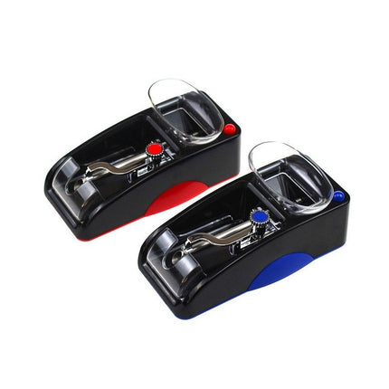 Electric Automatic Cigarette Rolling Machine Portable Tobacco Injector Roller with Power Adapter & Cleaning Tools-red