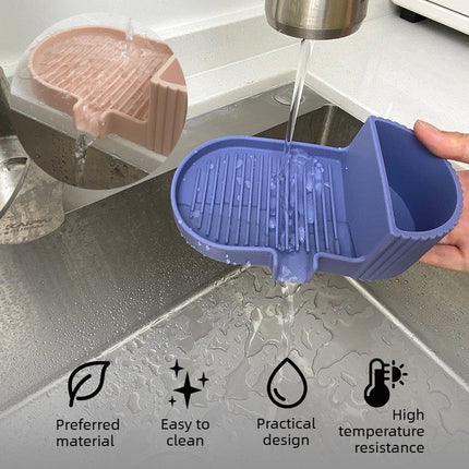 Silicone Soap Dish – Universal Non-Slip Soap Holder Tray for Handmade Soap – Black