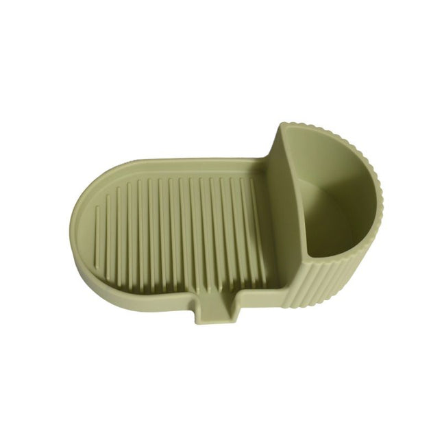 Silicone Soap Dish – Universal Non-Slip Soap Holder Tray for Handmade Soap – Olive Green Amazing Shopping