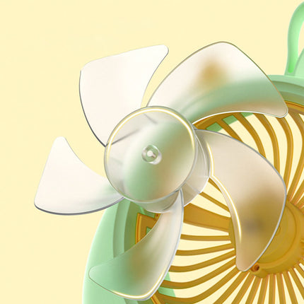 USB Desk Fan PP Quite Portable Mini Cute Tabletop Fan with Two Gear Wind Speed for Home Green Small Size