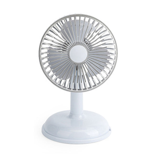 Small Electric Fan Simple Portable Vintage Pure Color USB Charging Little Fan for Summer Light Blue
