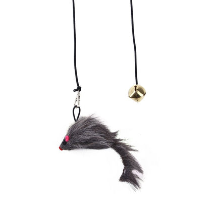 Automatic Cat Toy with Adjustable Elastic Rope Pet Toy Door Window Hanging Mouses Self Playing Toys for Cats