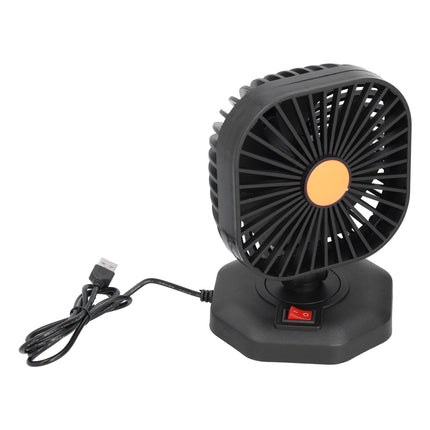 USB Car Fan ABS 360° Rotatable Single Headed USB Charging Mini Car Cooling Fan 5V 2A