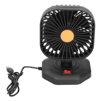USB Car Fan ABS 360° Rotatable Single Headed USB Charging Mini Car Cooling Fan 5V 2A