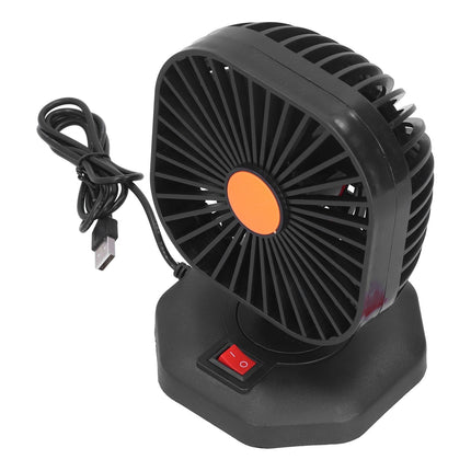 USB Car Fan ABS 360° Rotatable Single Headed USB Charging Mini Car Cooling Fan 5V 2A