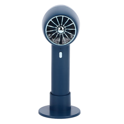 Handheld Fan Handheld 3 Levels Adjustable Speed 2 in 1 USB Charge Strong Power Portable Low Noise Portable Fan Handheld Blue