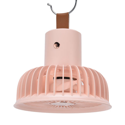 Electric Fan Portable Multifunctional Usb Charging Outdoor Hanging Battery Powered Fan for Home Office Study Camping Pink