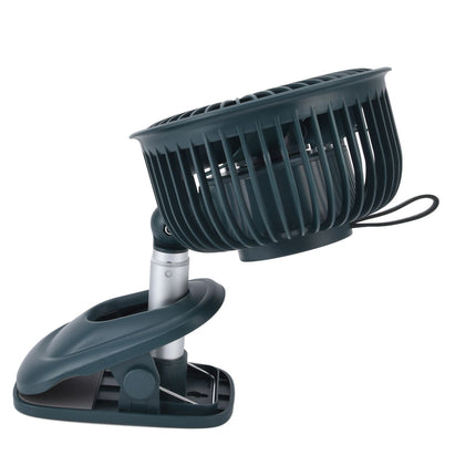 Clip On Fan 360 Degrees Adjustment Clip On USB Charging 3 Speed Modes Strong Airflow Sturdy Clamp Small Desk Fan Green