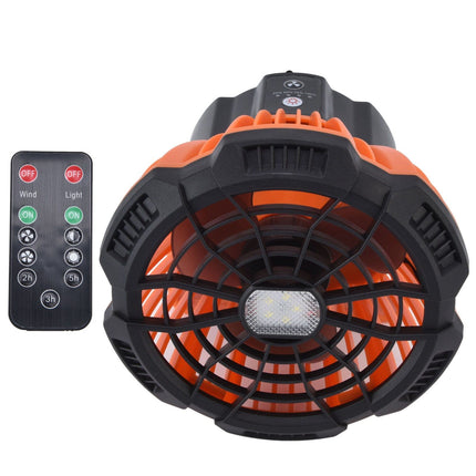 Camping Fan with Light Silent USB Charging 180° Rotation Portable Hook Design 5 LED Fan for Tent Outdoor