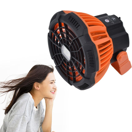 Camping Fan with Light Silent USB Charging 180° Rotation Portable Hook Design 5 LED Fan for Tent Outdoor