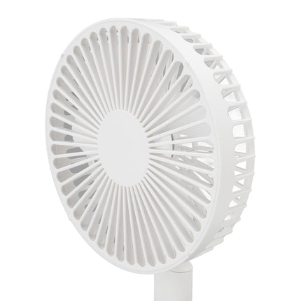 USB Desktop Fan Foldable Rechargeable Battery Makeup Mirror Function Bottom Silicone 3 Speeds White Mini Fan