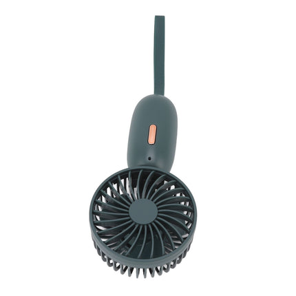 Handheld Fan USB Charging 3 Speeds Portable Size 500mAh Battery Strong Power Mini Portable Fan for Home Office Travel Green