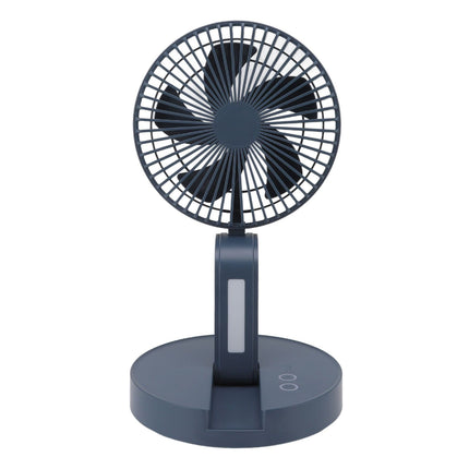 Desktop Folding Fan 3 Speeds USB Rechargeable Punch Free Electric Desktop Oscillating Fan for Home Office Blue