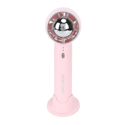 Handheld Fan 3 Speeds USB Charging Strong Wind Lightweight 1200mAh Battery Portable Fan Handheld for Office Travel Pink
