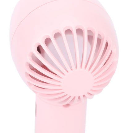 Handheld Fan 3 Speeds USB Charging Strong Wind Lightweight 1200mAh Battery Portable Fan Handheld for Office Travel Pink