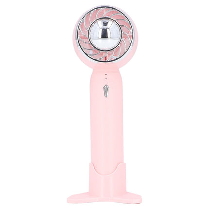 Hand Fan USB 2000mah Battery Charging Supercharged Blades Handheld Desktop Use Portable Rechargeable Fan for Travel Pink