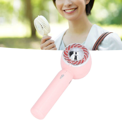 Hand Fan USB 2000mah Battery Charging Supercharged Blades Handheld Desktop Use Portable Rechargeable Fan for Travel Pink