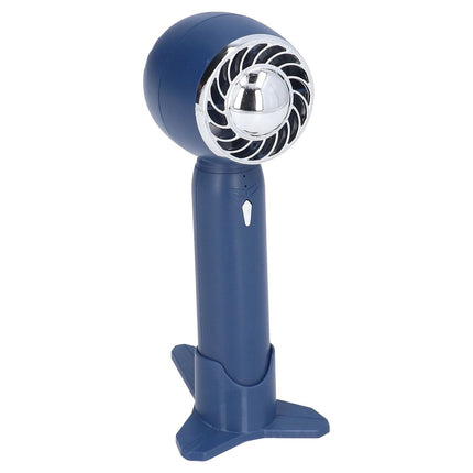 Hand Fan USB 2000mah Battery Charging Supercharged Blades Handheld Desktop Use Portable Rechargeable Fan for Travel Blue