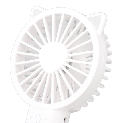 Handheld Mini Fan 3 Different Wind Speeds USB Charging Low Noise Small Fan with Light for Office Dormitory Home