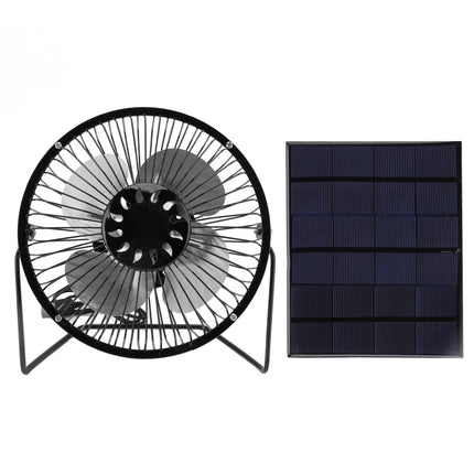 Mini Solar Fan 6V 3.5W USB Solar Powered Black Polysilicon Material Portable Solar Panel Fan for Picnic Fishing