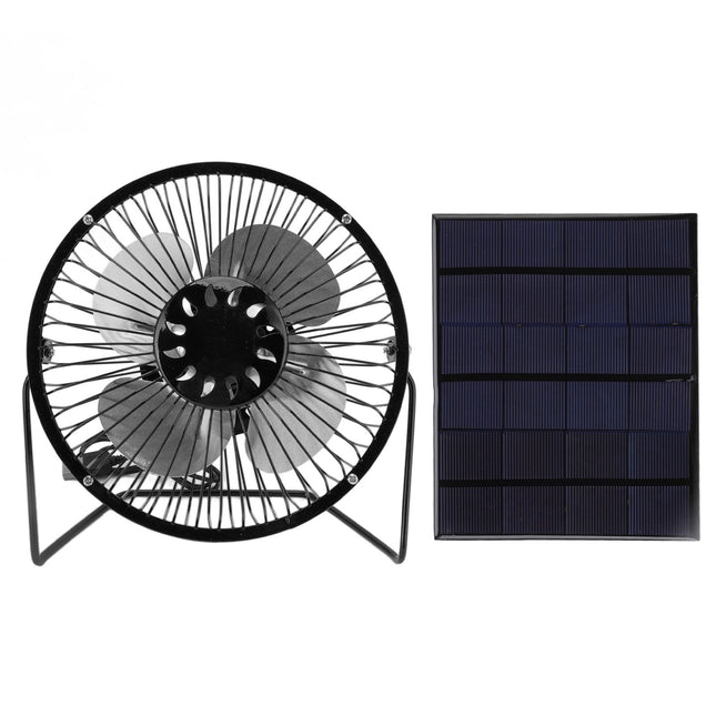 Mini Solar Fan 6V 3.5W USB Solar Powered Black Polysilicon Material Portable Solar Panel Fan for Picnic Fishing