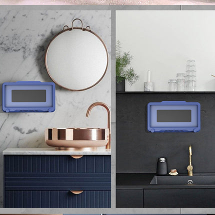 Wall Mount Phone Holder Waterproof Touch Screen Phone Case Stand for Bathroom Kitchen Mirror Bathtub