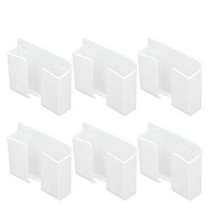 6Pcs Wall Mount Phone Holder Universal Adhesive Mobile Phone Charging Stand for Home Bedroom BathroomWhite