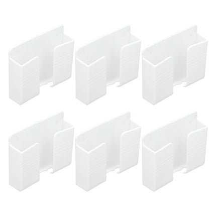 6Pcs Wall Mount Phone Holder Universal Adhesive Mobile Phone Charging Stand for Home Bedroom BathroomWhite